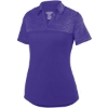 Custom Womens Shadow Tonal Heather Polo Purple