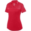 Custom Womens Shadow Tonal Heather Polo Red