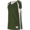 Custom Mens Reversible Basketball Jersey Forest/ White
