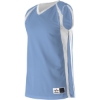 Custom Womens Reversible Basketball Jersey Columbia Blue/ White