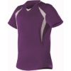 Custom Womens Short Sleeve Fastpitch Jersey Purple/ White