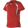 Custom Womens Short Sleeve Fastpitch Jersey Red/ White