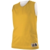 Custom Womens Reversible Mesh Tank Gold/ White