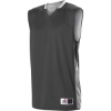 Custom Mens Single Ply Reversible Jersey Charcoal/ White
