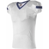 Custom Pro Flex Cut Belt Length Football Jersey White/ Navy