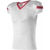 Custom Pro Flex Cut Belt Length Football Jersey White/ Red