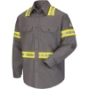 Custom Mens Tall Enhanced Visibility Uniform Shirt Grey