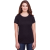 Custom Womens Tri-Blend T-Shirt Solid Black Triblend
