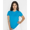 Custom Womens USA-Made Fine Jersey T-Shirt Teal