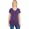 Custom Womens Cross Dye V-Neck T-Shirt Berry