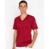 Custom Unisex USA-Made Fine Jersey V-Neck T-Shirt Cranberry