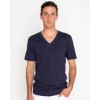 Custom Unisex USA-Made Fine Jersey V-Neck T-Shirt Navy