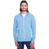 Custom Unisex Triblend Full-Zip Lightweight Hooded Sweatshirt Royal Triblend