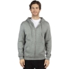 Custom Unisex Fleece Full-Zip Hooded Sweatshirt Heather Grey