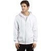 Custom Unisex Fleece Full-Zip Hooded Sweatshirt White