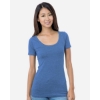 Custom Womens USA-Made Scoop Neck T-Shirt Heather Royal