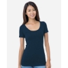 Custom Womens USA-Made Scoop Neck T-Shirt Navy