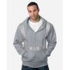 Custom USA-Made Hi-Visibility Full-Zip Hooded Sweatshirt - Segmented Tape Dark Ash