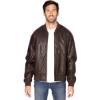 Custom Unisex Bomber Jacket Brown Vegan Leather