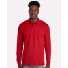 Custom Mens Dri-Power® Long Sleeve Polo True Red