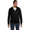 Custom Womens Full-Zip Hooded Sweatshirt Black