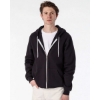 Custom Unisex USA-Made Flex Fleece Full-Zip Hooded Sweatshirt Black