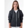 Custom Unisex USA-Made Flex Fleece Full-Zip Hooded Sweatshirt Dark Heather Grey