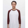 Custom Unisex USA-Made Three-Quarter Sleeve Raglan Baseball T-Shirt White/ Truffle