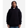 Custom Unisex Garment-Dyed Double Layer Reversible Hooded Sweatshirt Black