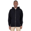 Custom Unisex Max Heavy Garment-Dyed Double-Zip Hooded Sweatshirt Black