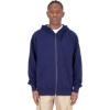 Custom Unisex Max Heavy Garment-Dyed Double-Zip Hooded Sweatshirt Navy