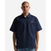 Custom Unisex Work Heavyweight Quarter-Zip Short Sleeve Shirt Navy