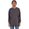 Custom Unisex Heavyweight Thermal Long Sleeve T-Shirt Charcoal Grey Heather