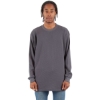 Custom Unisex Heavyweight Thermal Long Sleeve T-Shirt Dark Grey