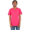 Custom Unisex V-Neck T-Shirt Hot Pink