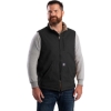 Custom Mens Heartland Sherpa-Lined Washed Duck Vest Black