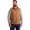 Custom Mens Heartland Sherpa-Lined Washed Duck Vest Brown Duck
