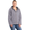 Custom Womens Sherpa-Lined Twill Hooded Jacket Smoke