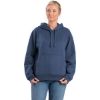 Custom Womens Heritage Zippered Pocket Hooded Sweatshirt Dusted Navy