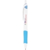 Promotional Acroball® PureWhite Advanced Ink Pen (0.7mm) White barrel / Blue accent / Black ink IAWB