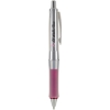 Promotional Dr. Grip® Center Of Gravity Advanced Ink Pen Silver barrel / Pink accents / Black ink IBDGC