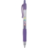 Promotional G2 Metallics® Gel Ink Pen Clear barrel / Purple metallic accents / Purple metallic ink IG2M