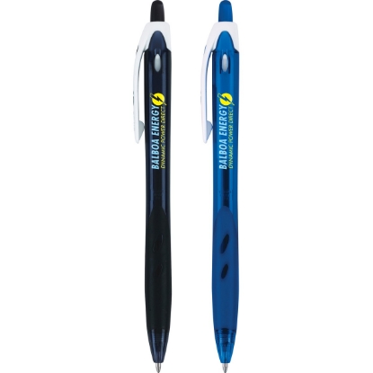Custom RexGrip Recycled Ball Point Pen with Logo IRGB