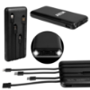 Custom Black CoreCharge Multi-Charging Power Bank with LED Flashlight with Logo T820