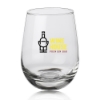 9 oz. Stemless Wine Glasses Clear Bottom