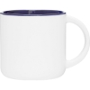 Promotional 14 oz Minolo Mug - Matte White Matte White Out/Gloss Cobalt In 1403-G