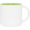 Promotional 14 oz Minolo Mug - Matte White Matte White Out/Gloss Lime In 1403-G