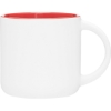 Custom 14 oz Minolo Mug - Matte White Matte White Out/Gloss Red In with Logo 1403-G