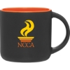 Custom 14 oz Minolo Mug - Matte Black Matte Black Out/Gloss Orange In with Logo 1703-G