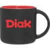 Promotional 14 oz Minolo Mug - Matte Black Matte Black Out/Gloss Red In 1703-G